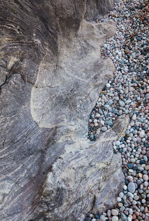 Colored Stone at Pebble Beach, near Pancake Bay Provincial Park, Ontario
